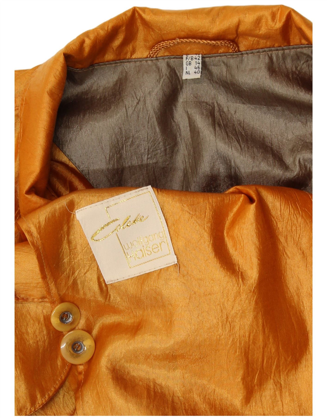 COLETTE WOLFGANG KAISER Γυναικείο Πανωφόρι UK 14 Large Gold