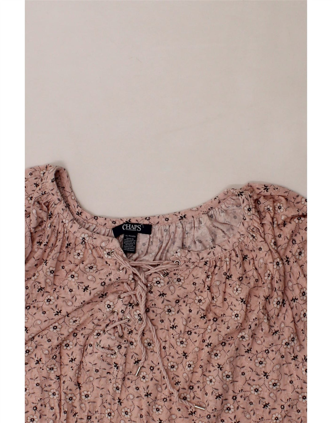 CHAPS Womens Oversized Blouse Top UK 18 XL Pink Floral Vintage Chaps and Second-Hand Chaps from Messina Hembry 