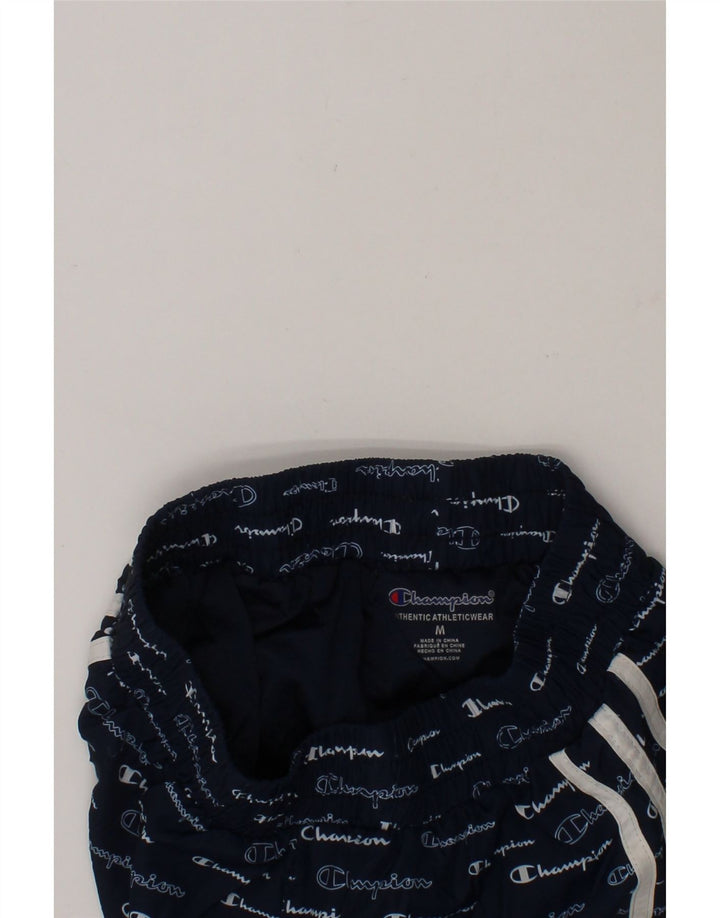 CHAMPION Girls Graphic Sport Shorts 9-10 Years Medium Navy Blue Polyester Vintage Champion and Second-Hand Champion from Messina Hembry 