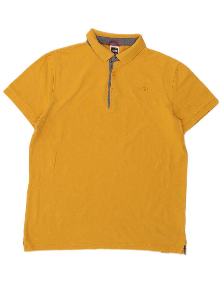 Ανδρικό πουκάμισο πόλο North Face, μεγάλο κίτρινο βαμβακερό