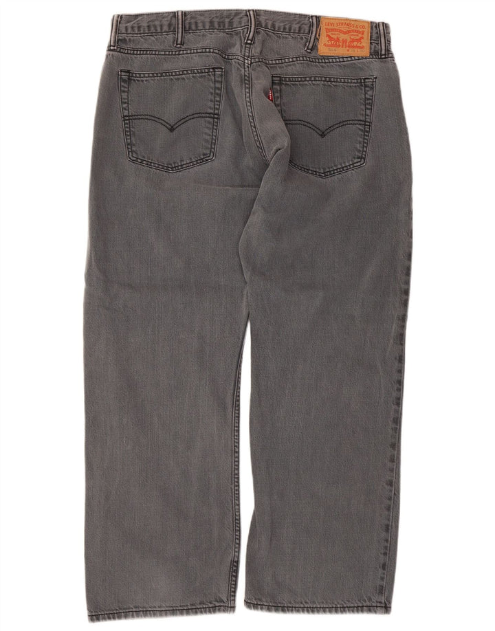 Levi's Mens 514 Straight Jeans W38 L30 Γκρι βαμβακερό