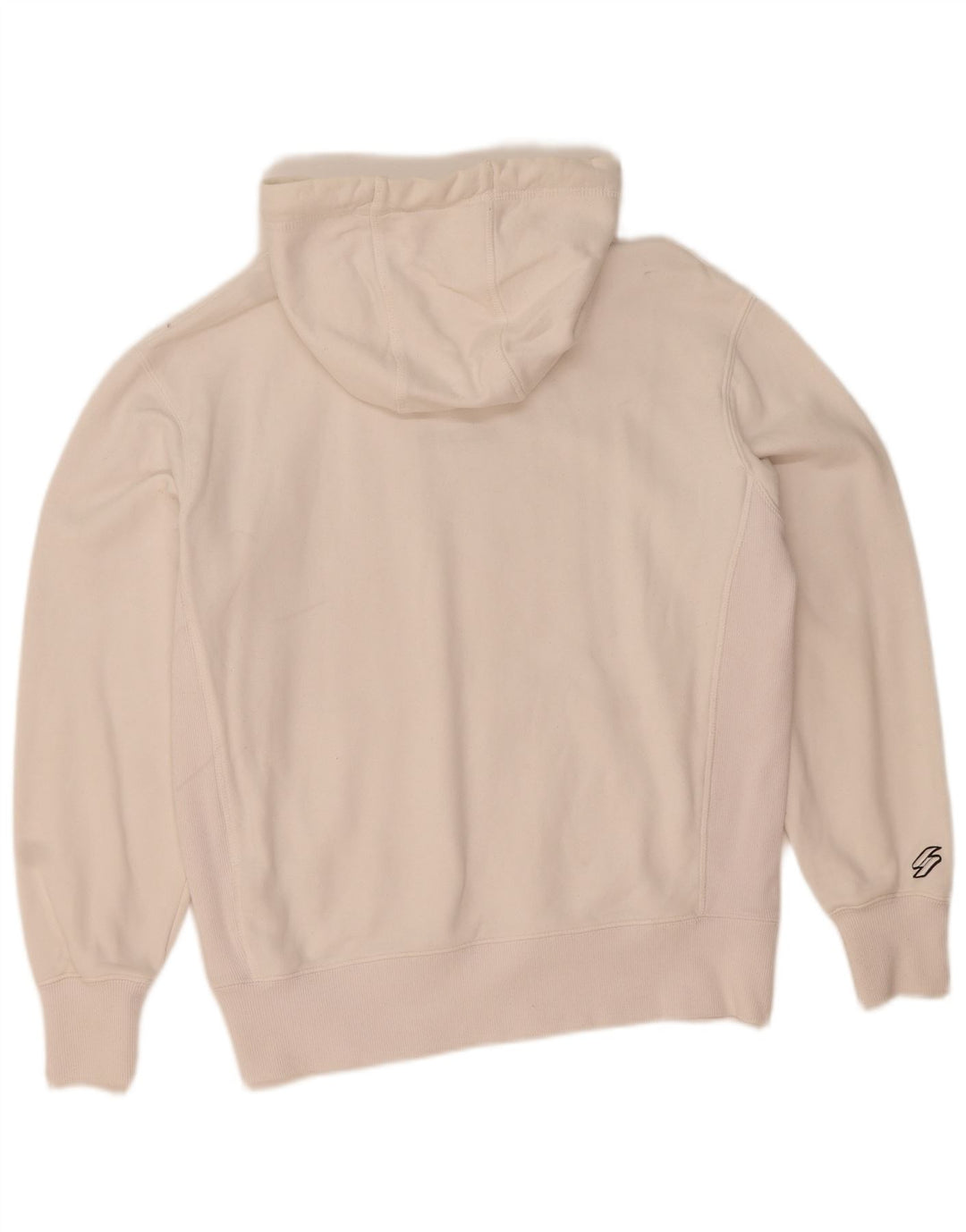 Superdry Ανδρική κουκούλα, μεσαίο λευκό βαμβακερό
