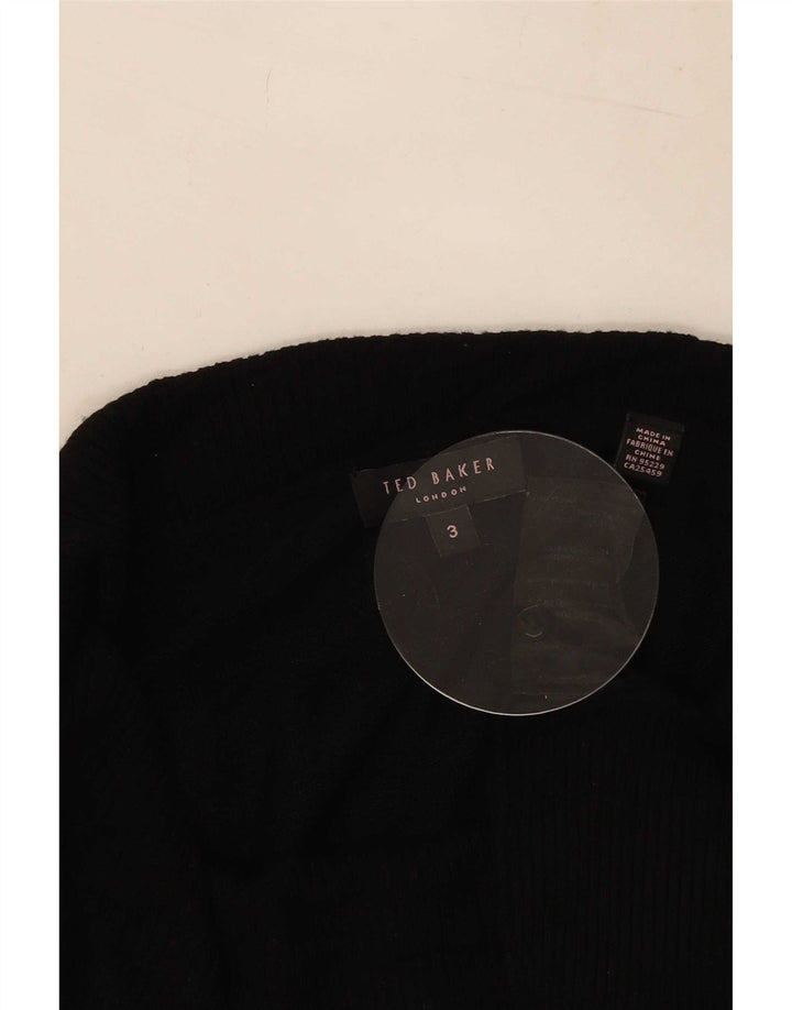 Γυναικείο πουλόβερ με λαιμόκοψη Ted Baker Μέγεθος 3 Μεσαίο μαύρο βισκόζη