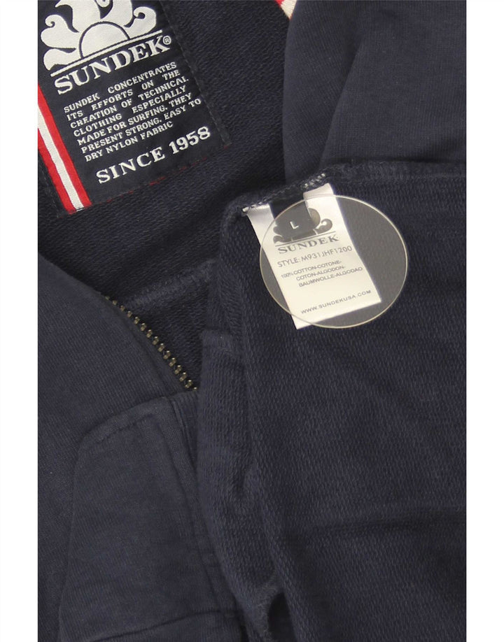Ανδρική φόρμα Sundek Top Jacket Μεγάλο Navy Blue από βαμβάκι