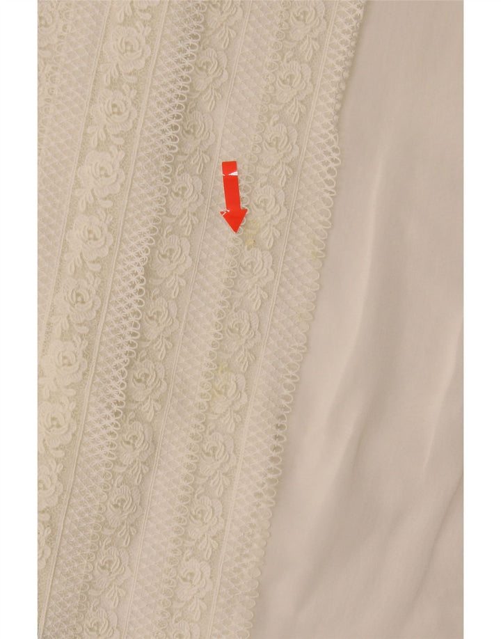 Vintage Γυναικείο Αμάνικο See Through Μπλούζα Top IT 44 Medium White