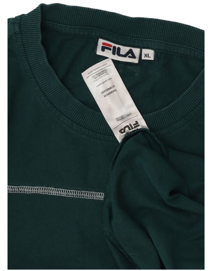 Ανδρικό T-Shirt Fila Top XL Πράσινο βαμβακερό