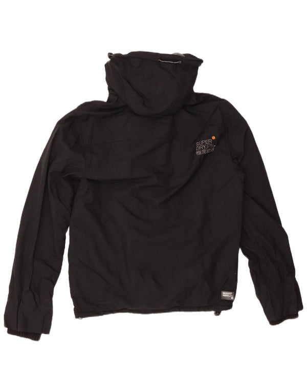 SUPERDRY Γυναικείο Windcheater με κουκούλα Windbreaker Jacket UK 14 Medium Black
