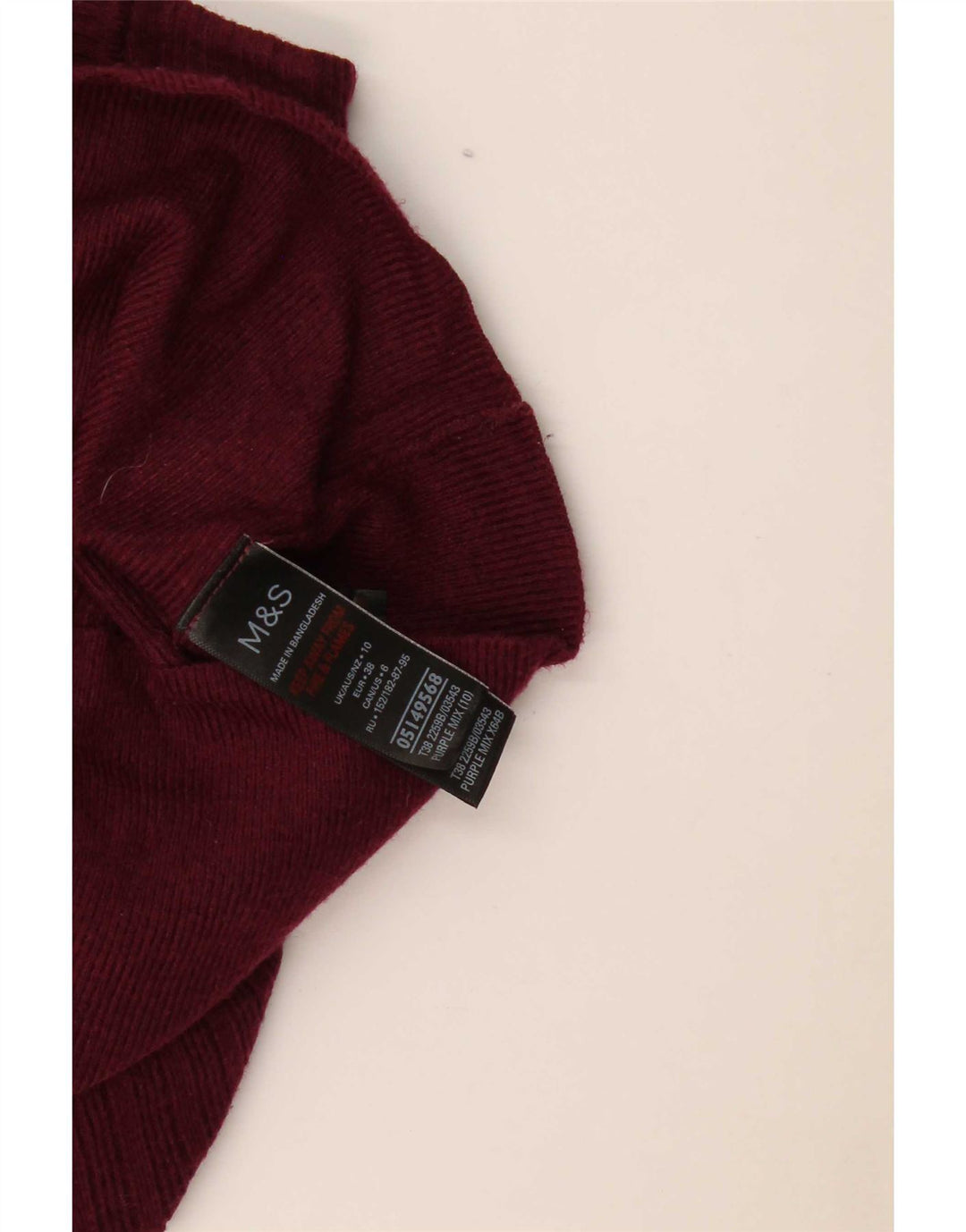 Marks & Spencer Γυναικείο πουλόβερ με λαιμό χελώνα UK 10 Small Purple