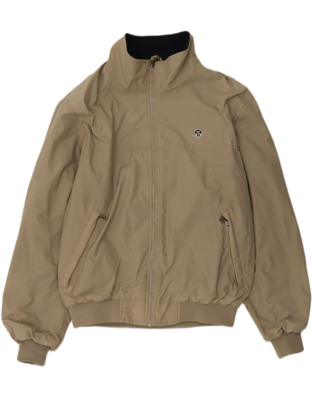NORTH SAILS Mens Bomber Jacket UK 38 Medium Beige Polyamide Vintage North Sails and Second-Hand North Sails from Messina Hembry 