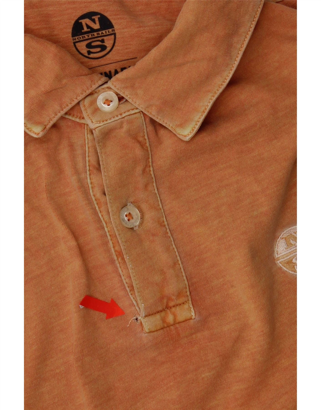 North Sails Ανδρικό πουκάμισο πόλο με κανονική εφαρμογή, μικρό πορτοκαλί βαμβακερό