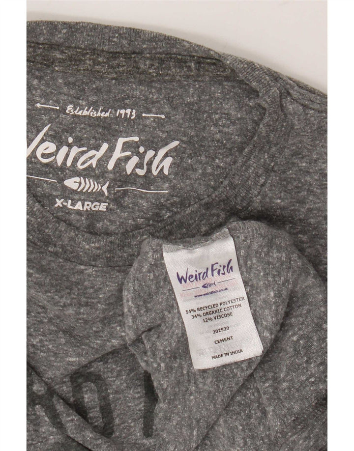 Ανδρικό γραφικό μπλουζάκι Weird Fish Top XL Grey Flecked Polyester