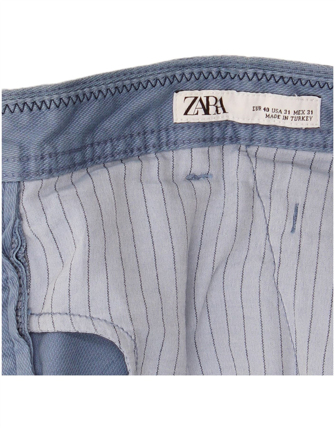 Zara Ανδρικό ίσιο παντελόνι Chino EU 40 Medium W31 L30 Blue
