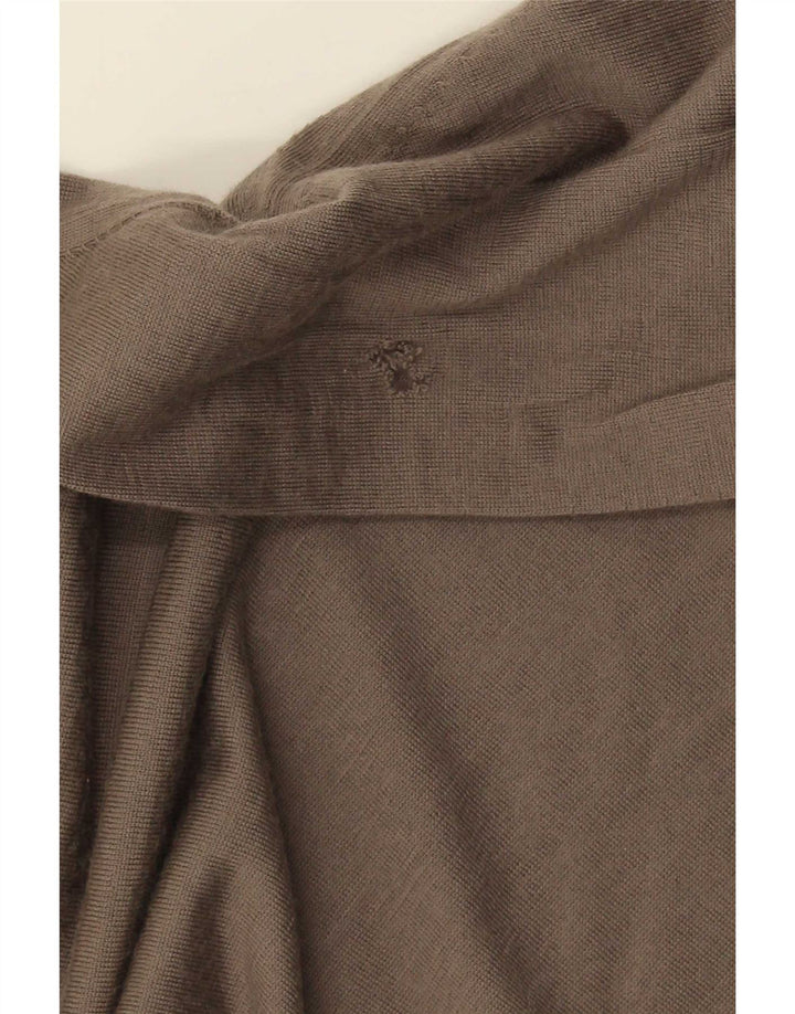 Ανδρικό πουλόβερ με φερμουάρ Massimo Dutti 2XL καφέ μαλλί