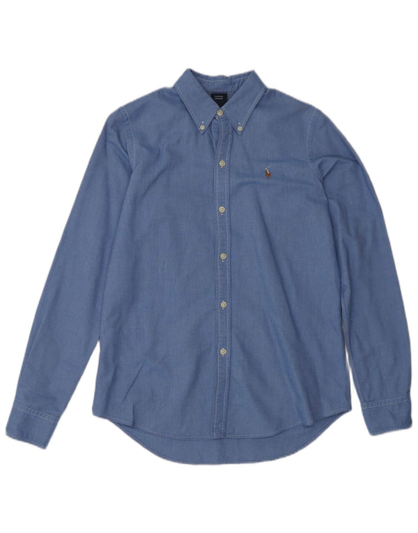 Γυναικείο πουκάμισο Ralph Lauren Slim Fit US 6 μεσαίο μπλε βαμβακερό