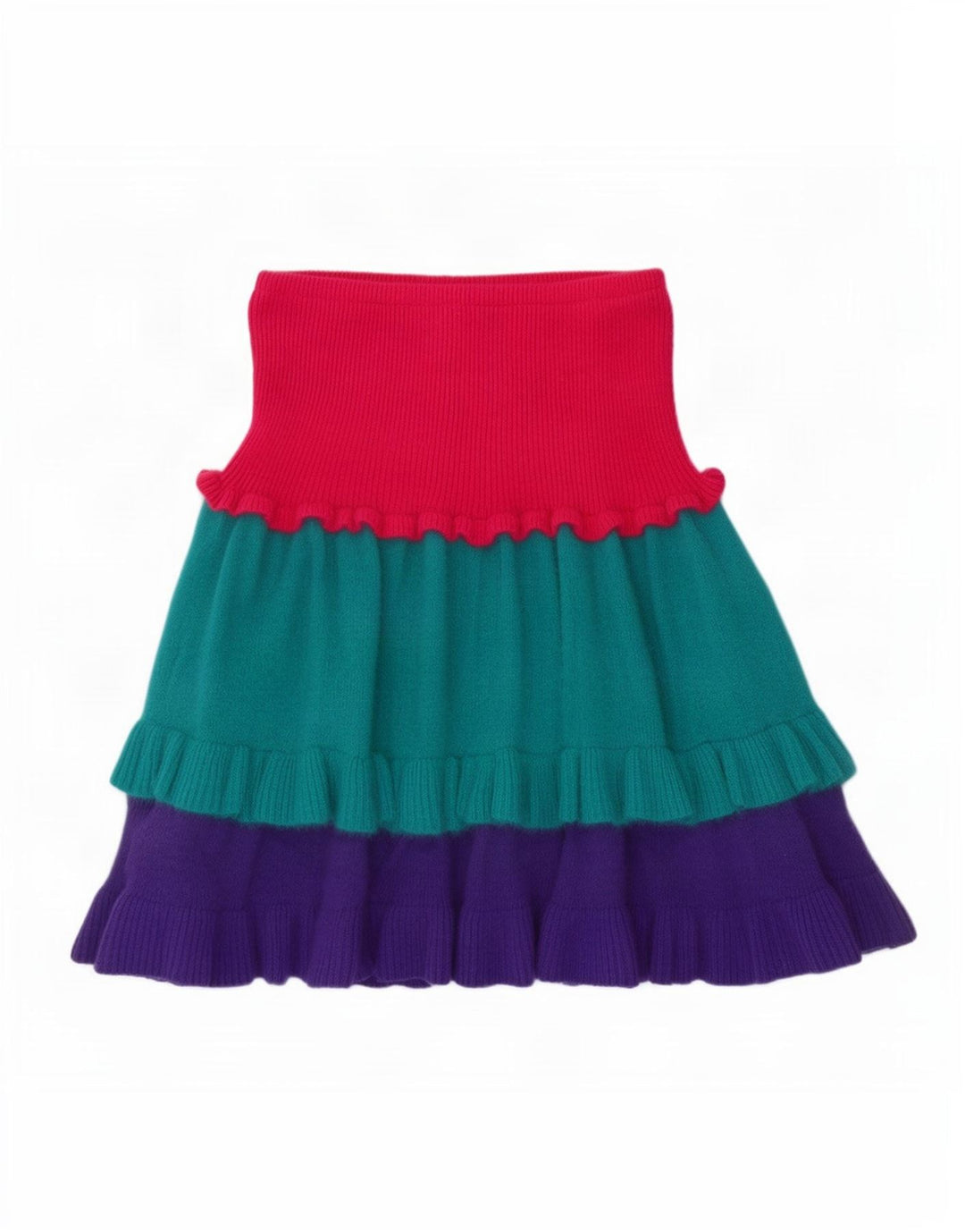 Blumarine γυναικεία πλεκτή φούστα σε επίπεδα W26 Μικρό πολύχρωμο μαλλί