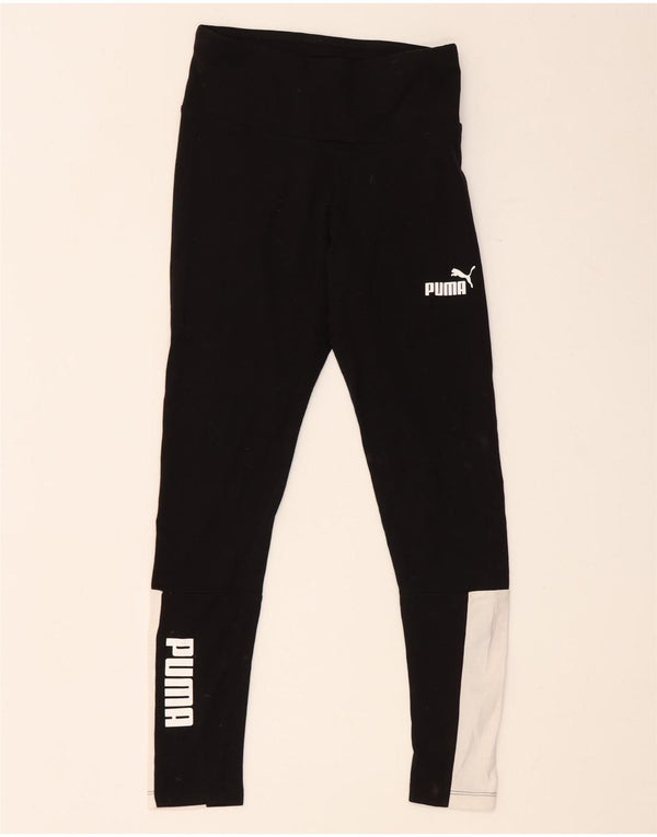 Puma Γυναικείο Γραφικό Κολάν UK 4 XS Μαύρο Colourblock Βαμβακερό