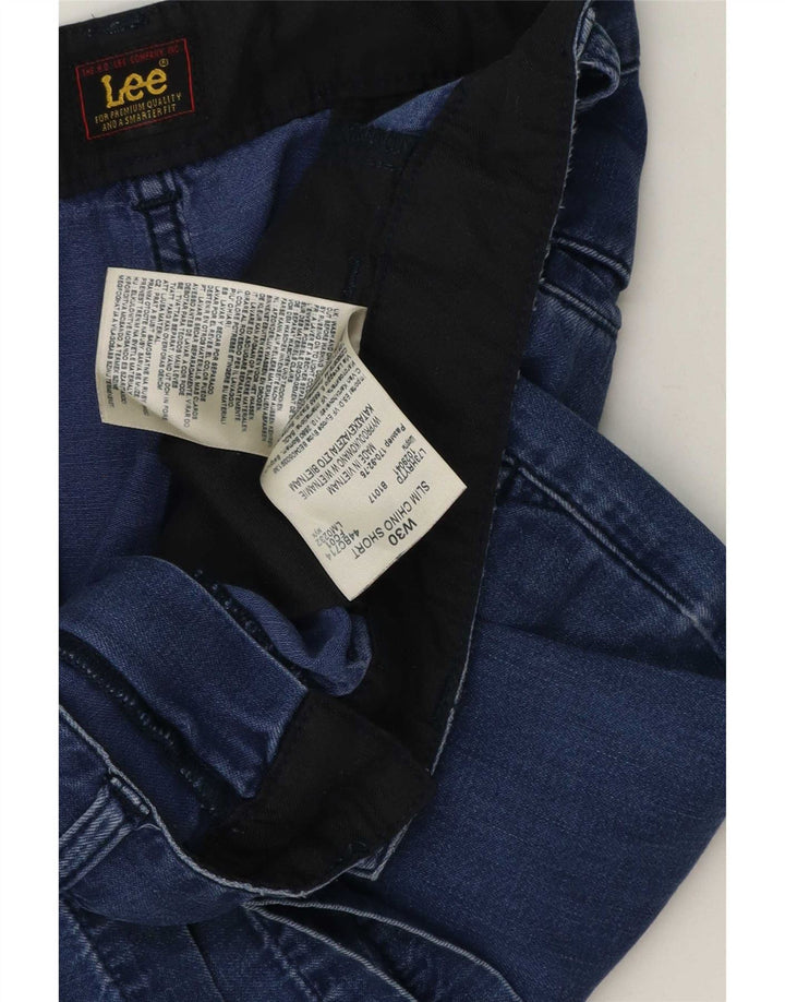 Lee Ανδρικό Slim σορτς Chino W30, μεσαίο μπλε βαμβακερό