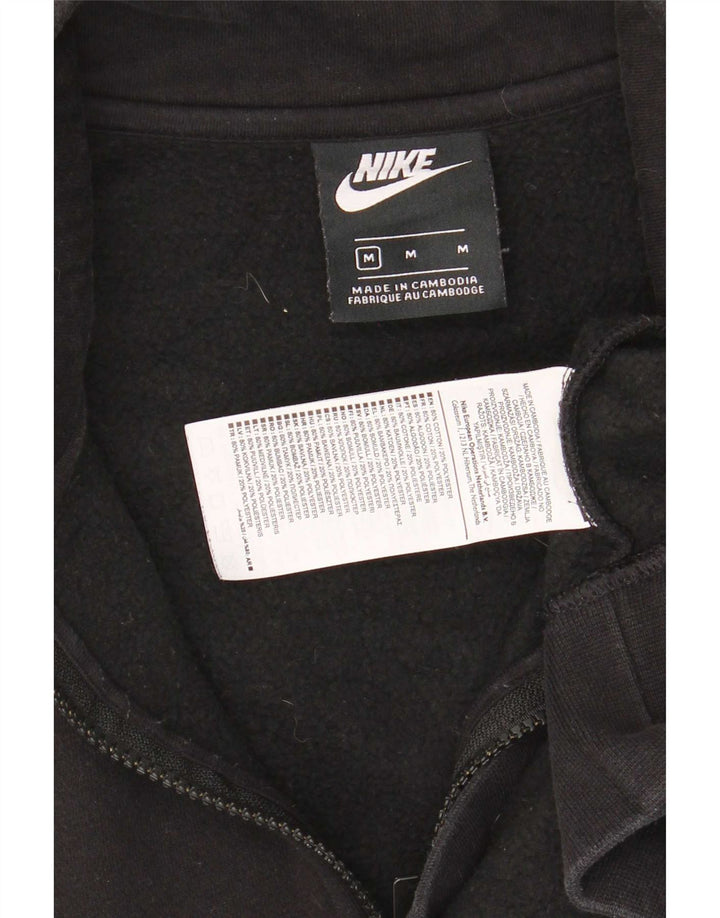 Ανδρικό φούτερ Nike με φερμουάρ, μεσαίο, μαύρο βαμβακερό