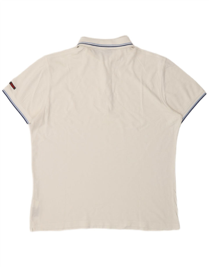 SLAM Mens Polo Shirt Large White Cotton