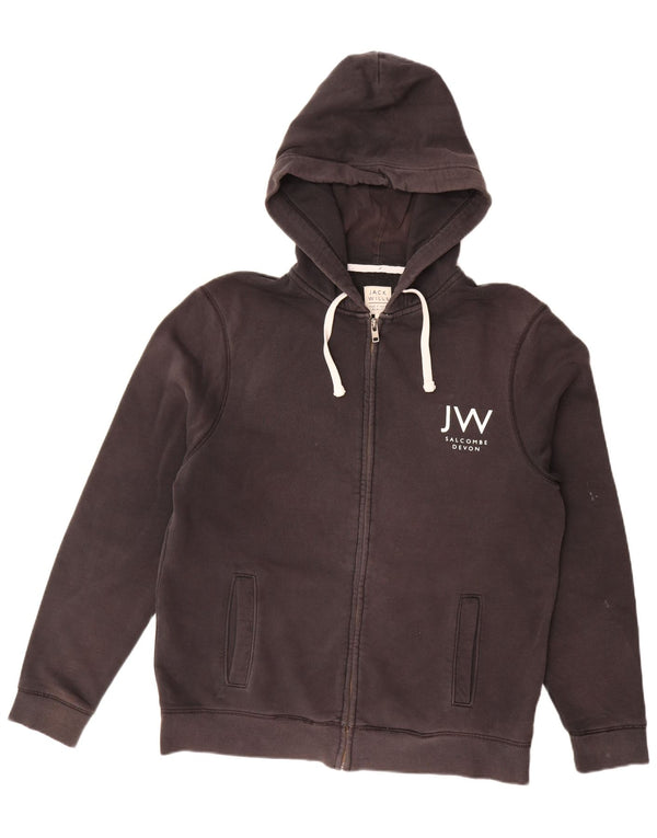 Jack Wills Ανδρικό πουλόβερ Salcombe Devon Zip Hoodie XL Μαύρο βαμβακερό