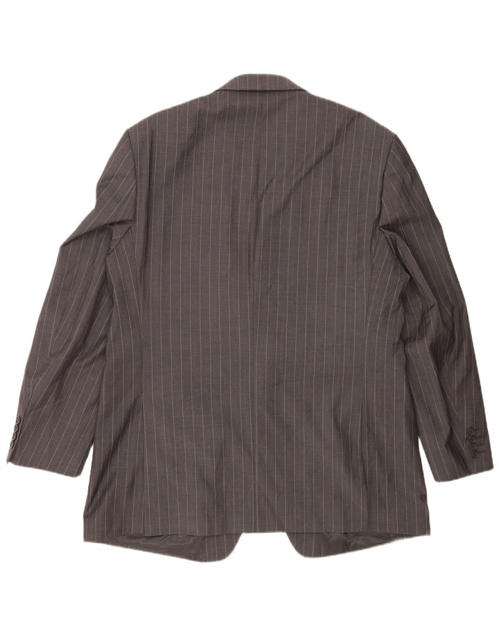 Marks & Spencer Ανδρικό μπουφάν σακάκι με 2 κουμπιά UK 46 XL μαλλί με γκρι ρίγες