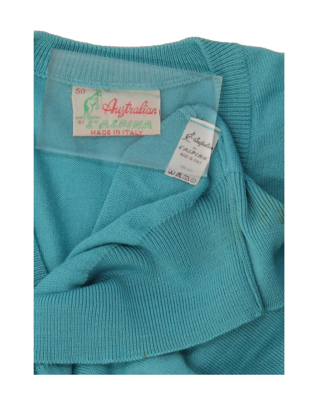 AUSTRALIAN L'ALPINA Mens Vest Tank Top IT 50 Medium Blue Wool Vintage AUSTRALIAN L'ALPINA and Second-Hand AUSTRALIAN L'ALPINA from Messina Hembry 