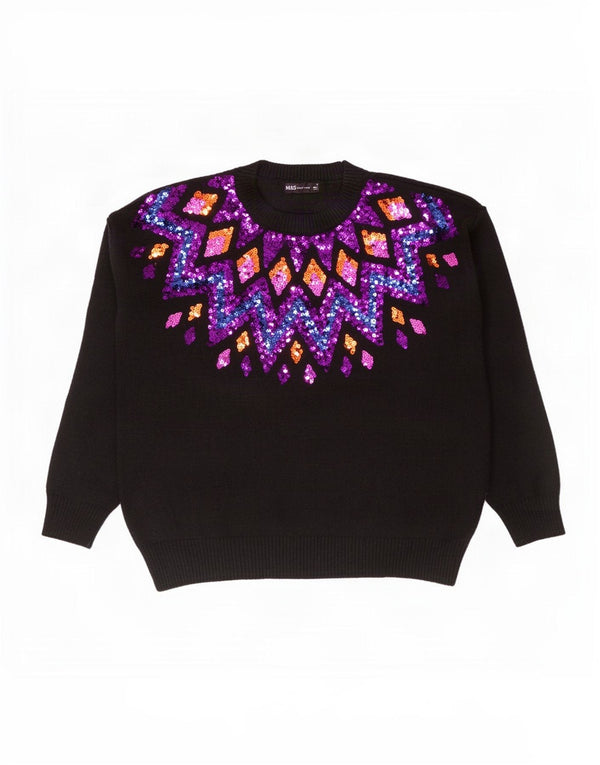 Marks & Spencer Γυναικείο πουλόβερ με λαιμόκοψη UK 14 Medium Black