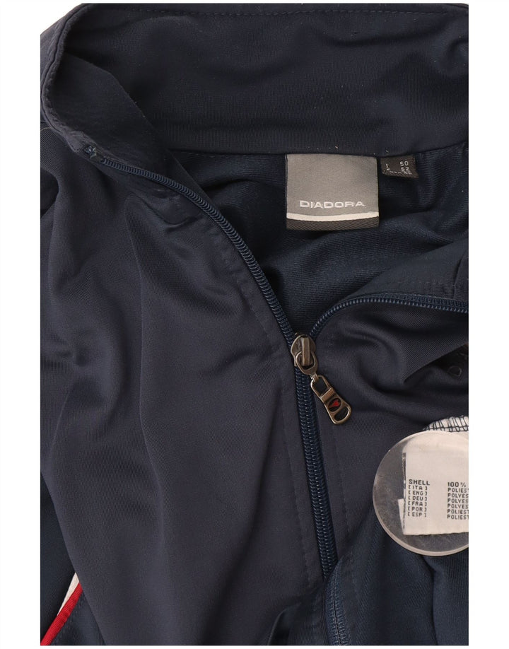 Ανδρική φόρμα Diadora Top Jacket UK 40 Medium Navy Blue Colourblock
