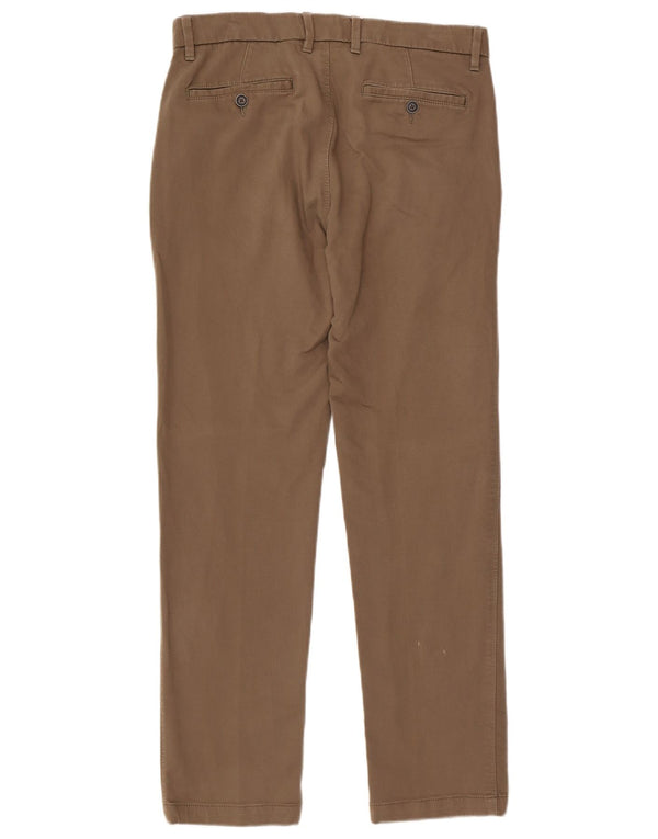 Marks & Spencer Ανδρικό ίσιο παντελόνι Chino W32 L31 Καφέ βαμβακερό