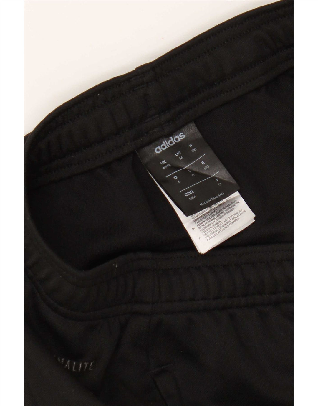 Ανδρικό παντελόνι αθλητικής φόρμας Adidas Climalite UK 40/42 μεσαίο μαύρο πολυεστέρα