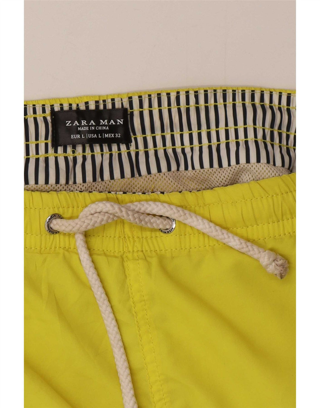 Zara Ανδρικό σορτς κολύμβησης μεγάλο κίτρινο πολυεστέρα