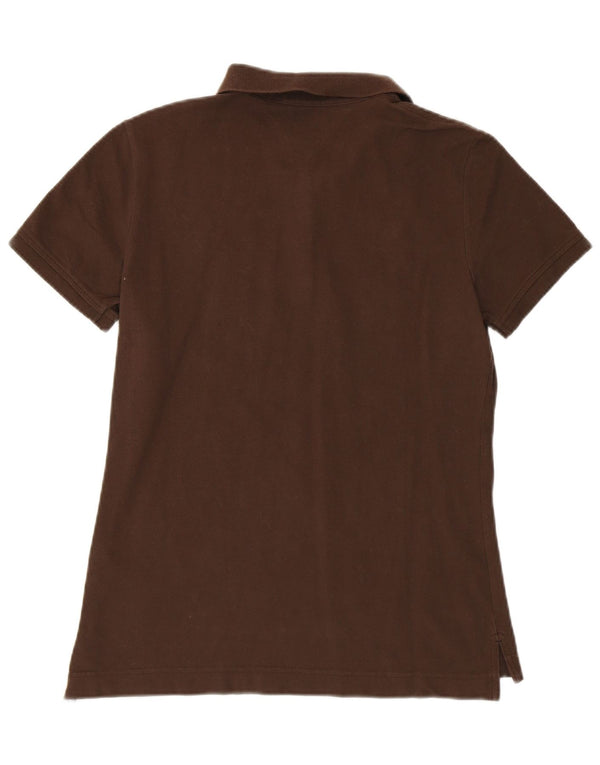 TOMMY HILFIGER Γυναικείο πουκάμισο πόλο σε κλασική εφαρμογή UK 12 μεσαίο καφέ βαμβακερό