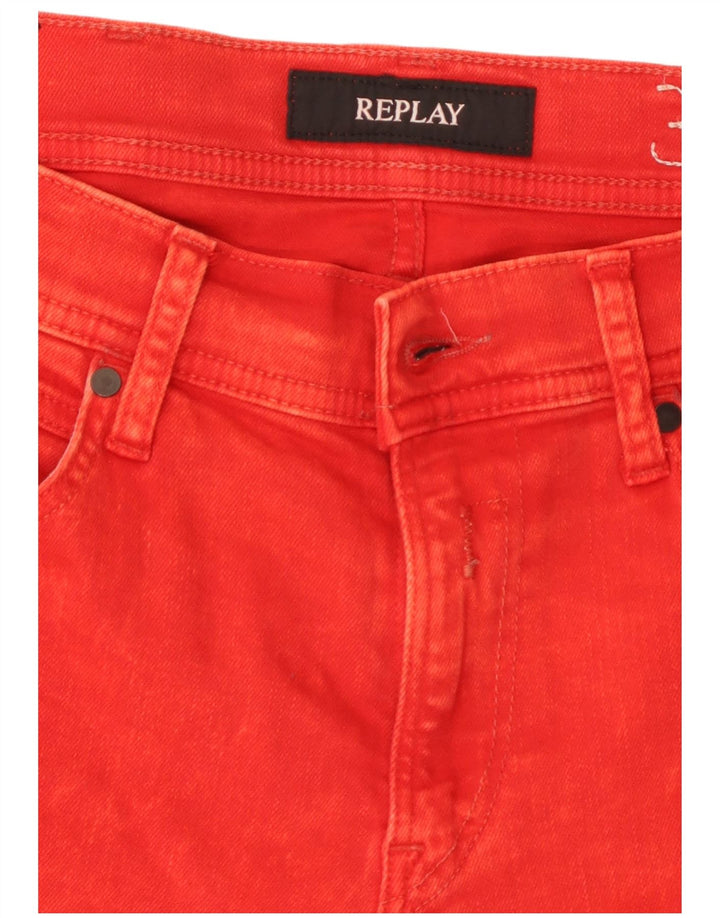 REPLAY Ανδρικό Skinny Jeans W30 L32 Red Cotton