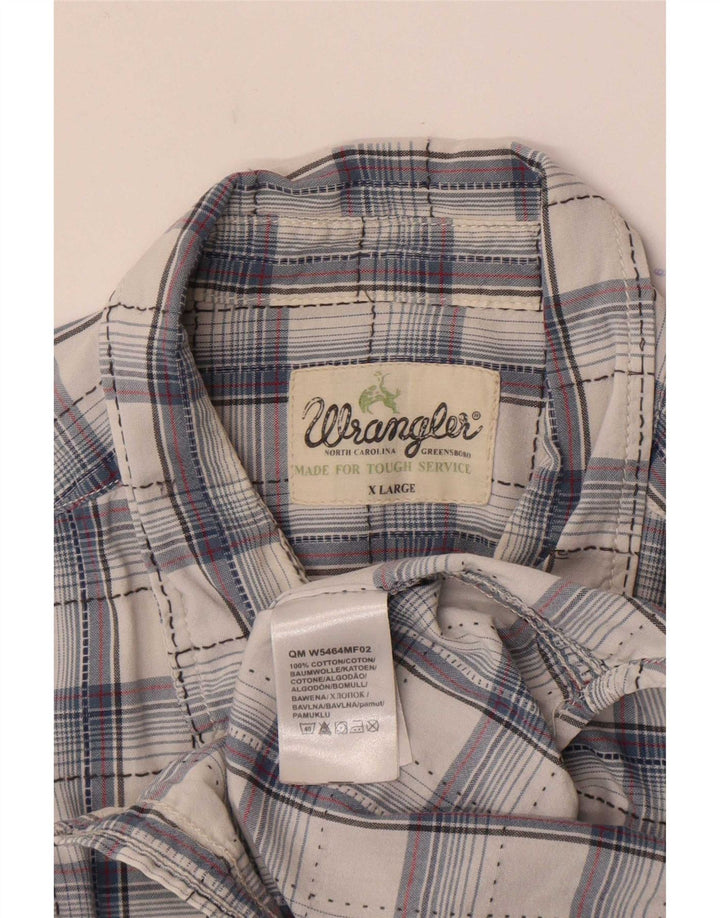 Ανδρικό πουκάμισο Wrangler XL Navy Blue Check Cotton
