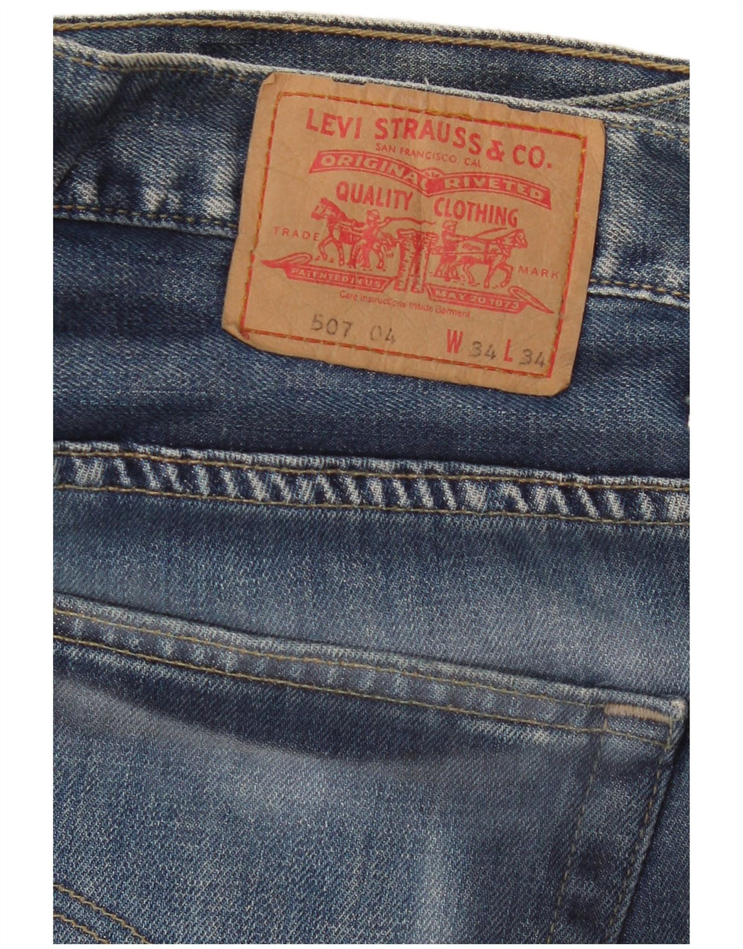 Levi's Womens 507 Bootcut Jeans W34 L34 Blue