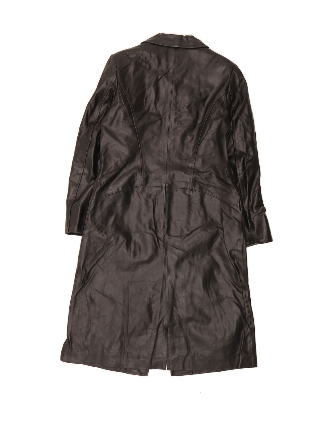 VINTAGE Womens Leather Coat IT 48 XL Black Leather Vintage Vintage and Second-Hand Vintage from Messina Hembry 