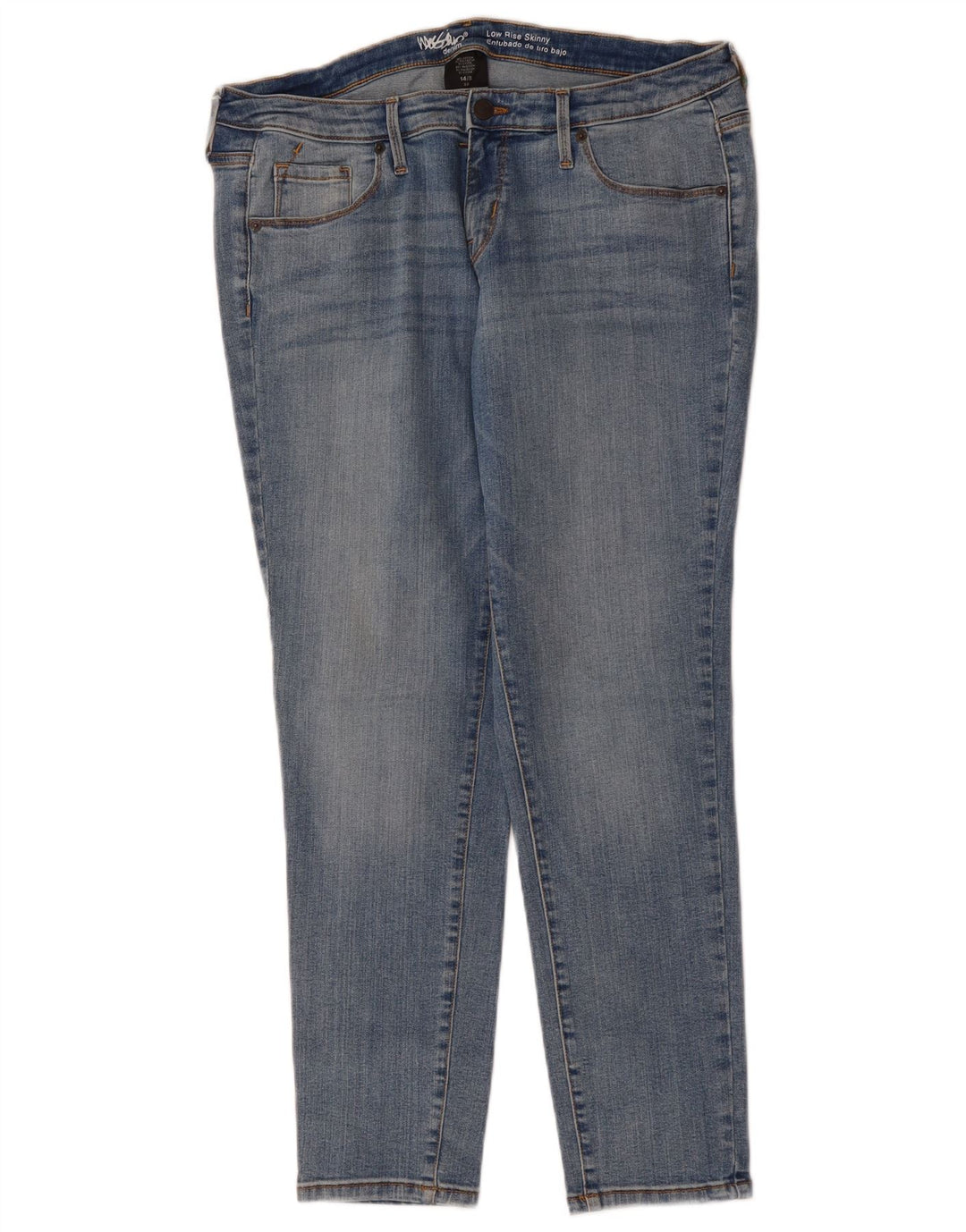 MOSSIMO Γυναικείο Skinny Jeans Χαμηλής Μέσης US 14 Large W34 L28 Μπλε βαμβακερό