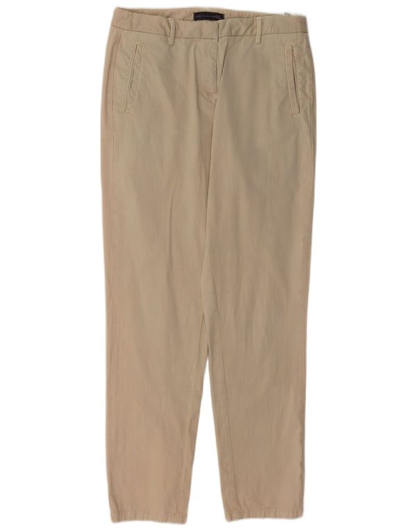 Marks & Spencer Γυναικείο λεπτό παντελόνι Chino UK 10 Small W27 L29 Beige βαμβακερό