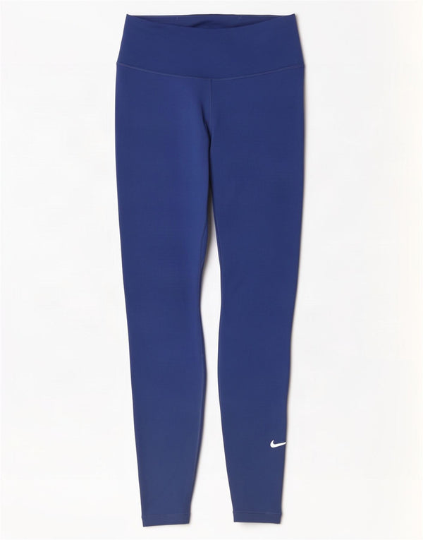 Nike Γυναικεία κολάν UK 8 Small Navy Blue Polyester