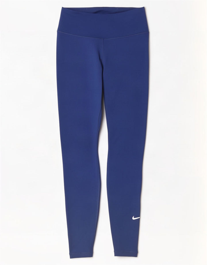 Nike Γυναικεία κολάν UK 8 Small Navy Blue Polyester