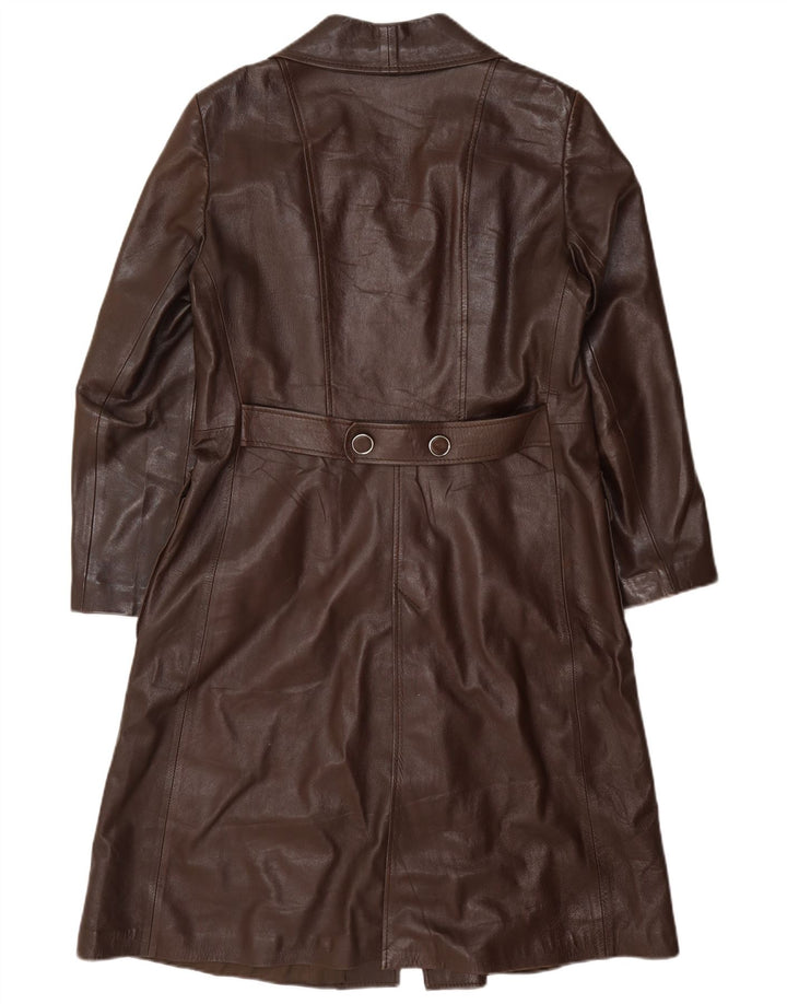 Vintage Γυναικείο Δερμάτινο Παλτό IT 48 XL Βουργουνδίας