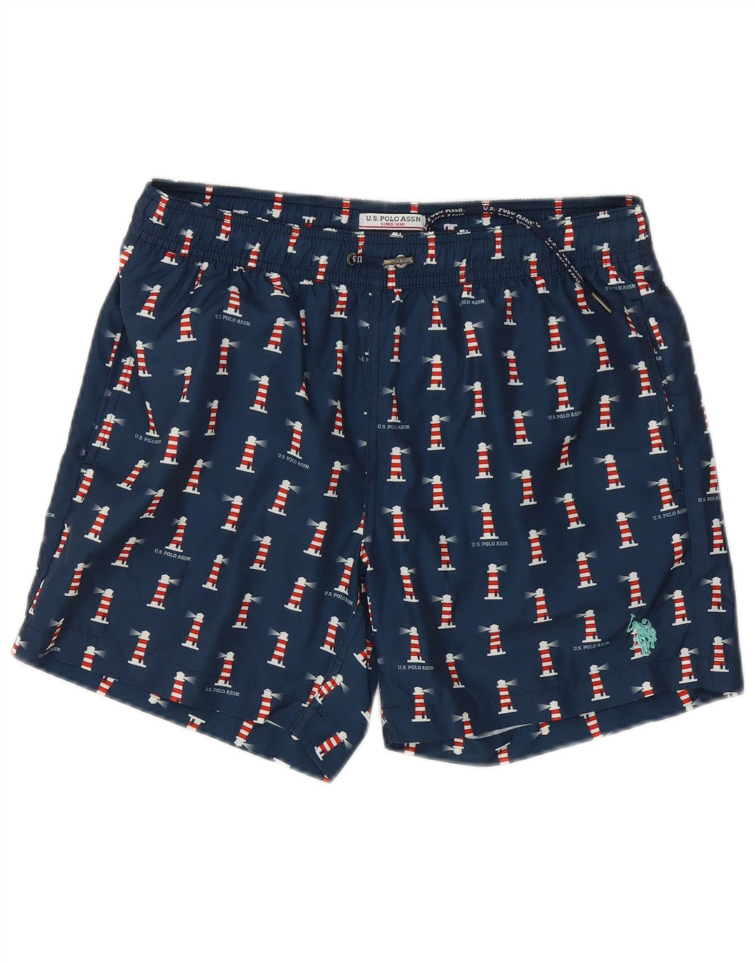 US POLO ASSN. Ανδρικό σορτς κολύμβησης μεσαίο μπλε ναυτικό με στίγματα