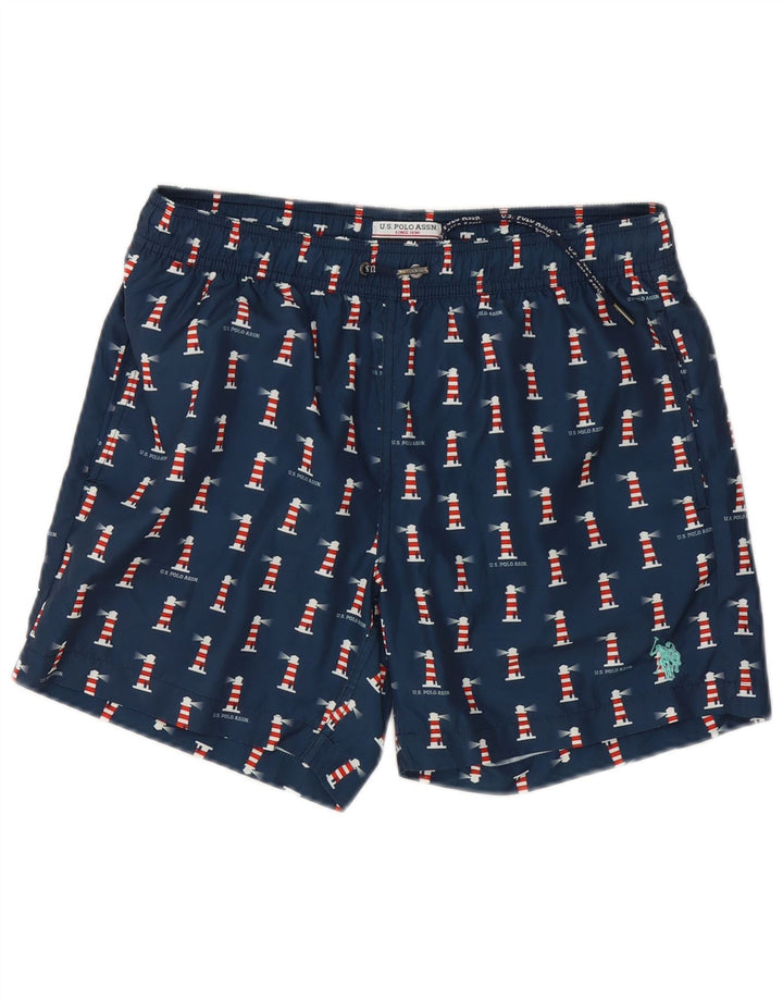 US POLO ASSN. Ανδρικό σορτς κολύμβησης μεσαίο μπλε ναυτικό με στίγματα
