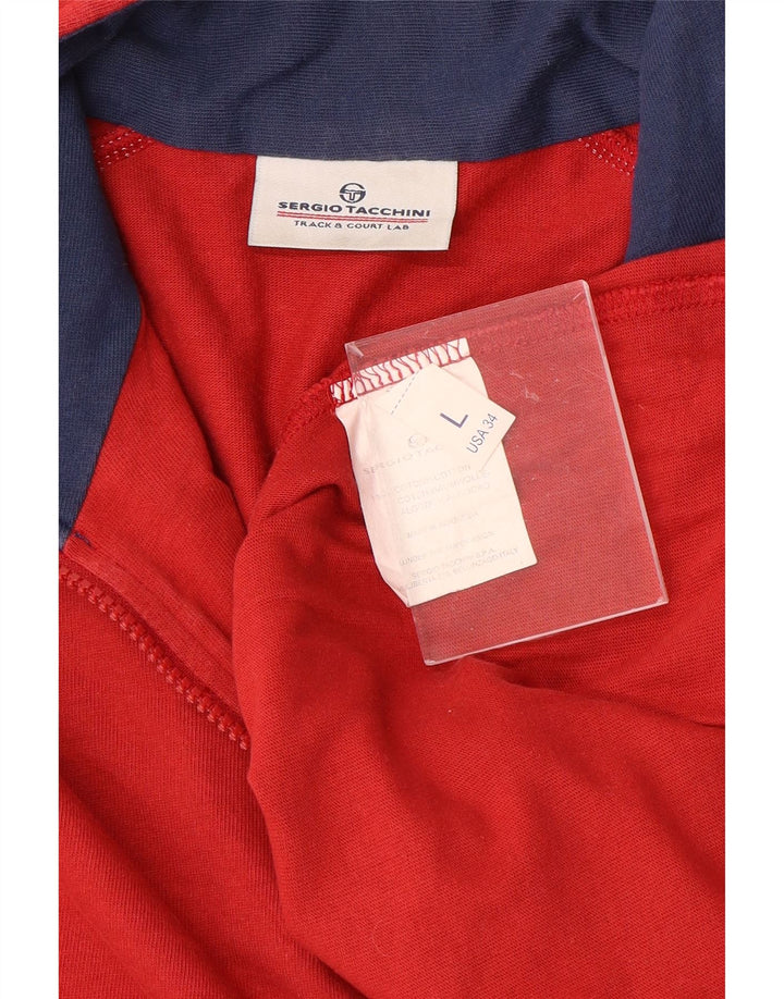 SERGIO TACCHINI Ανδρική φόρμα αθλητικής φόρμας πουλόβερ με γραφικό φερμουάρ πάνω μεγάλο κόκκινο