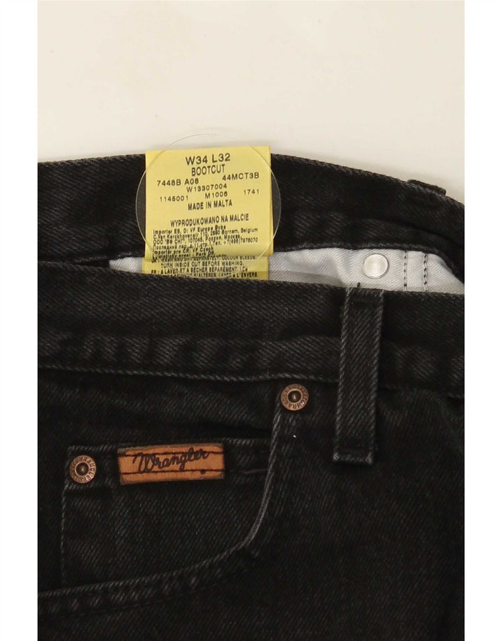 Ανδρικό τζιν Wrangler Bootcut W34 L27 Μαύρο βαμβακερό