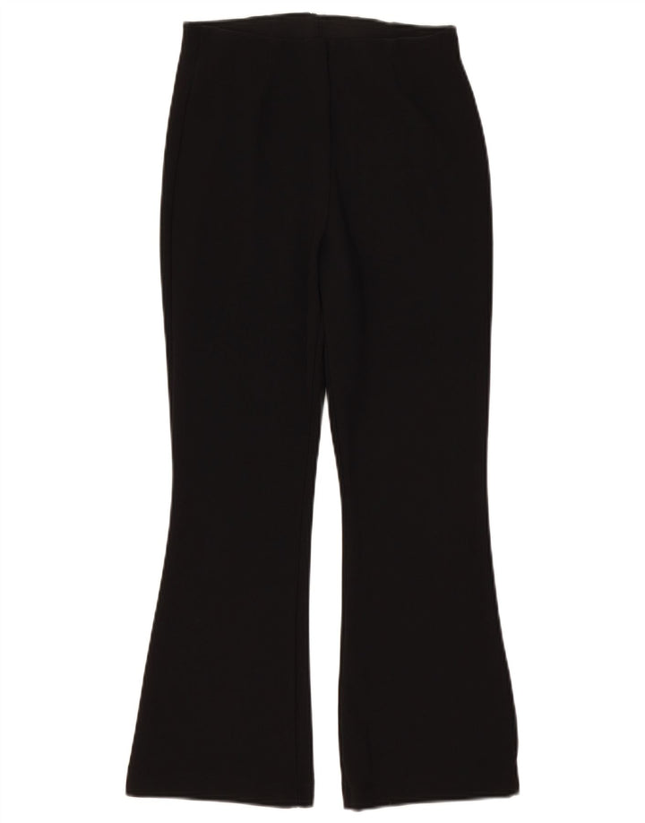 Zara Γυναικείο Flare Casual Παντελόνι Large W32 L26 Μαύρο Πολυεστέρα