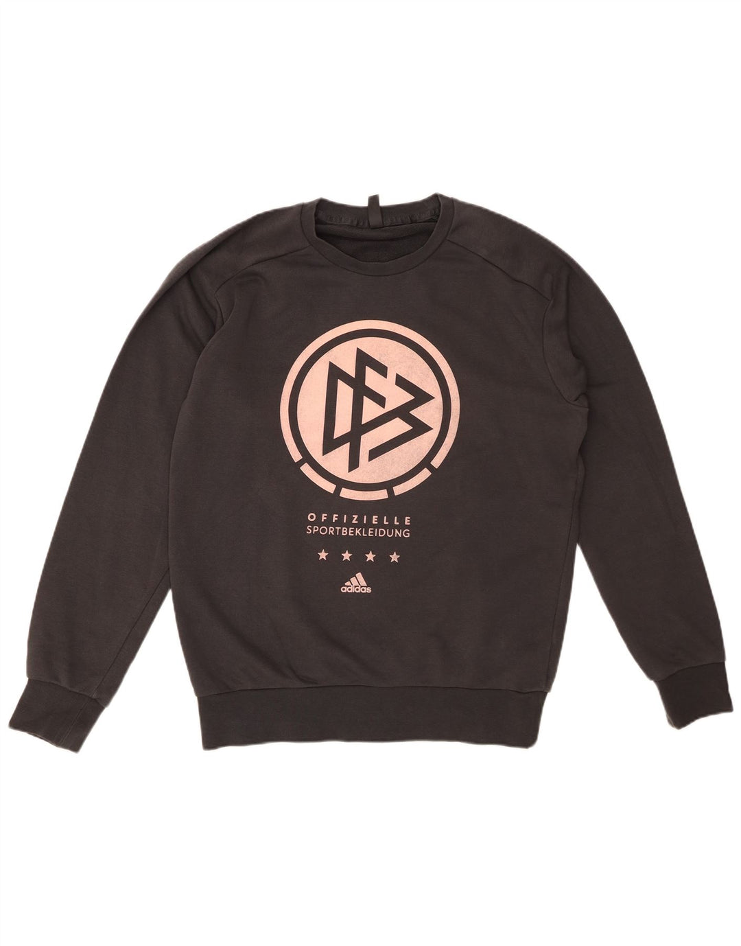 Ανδρικό γραφικό φούτερ ADIDAS Jumper Μεσαίο γκρι βαμβακερό