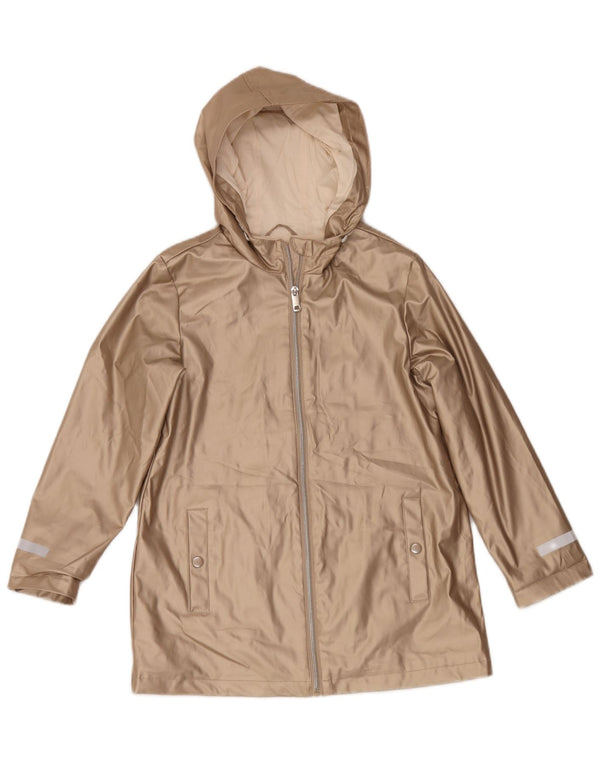 Marks & Spencer Girls Hooded Raincoat 9-10 Years Gold Πολυουρεθάνη