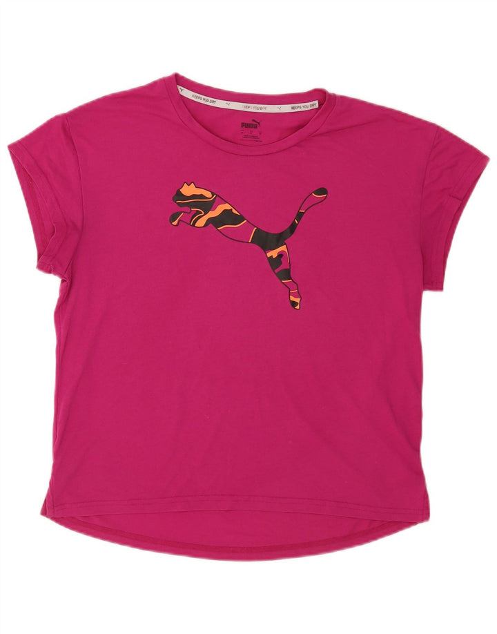 Γυναικείο γραφικό μπλουζάκι Puma Top UK 14 Medium Pink Polyester