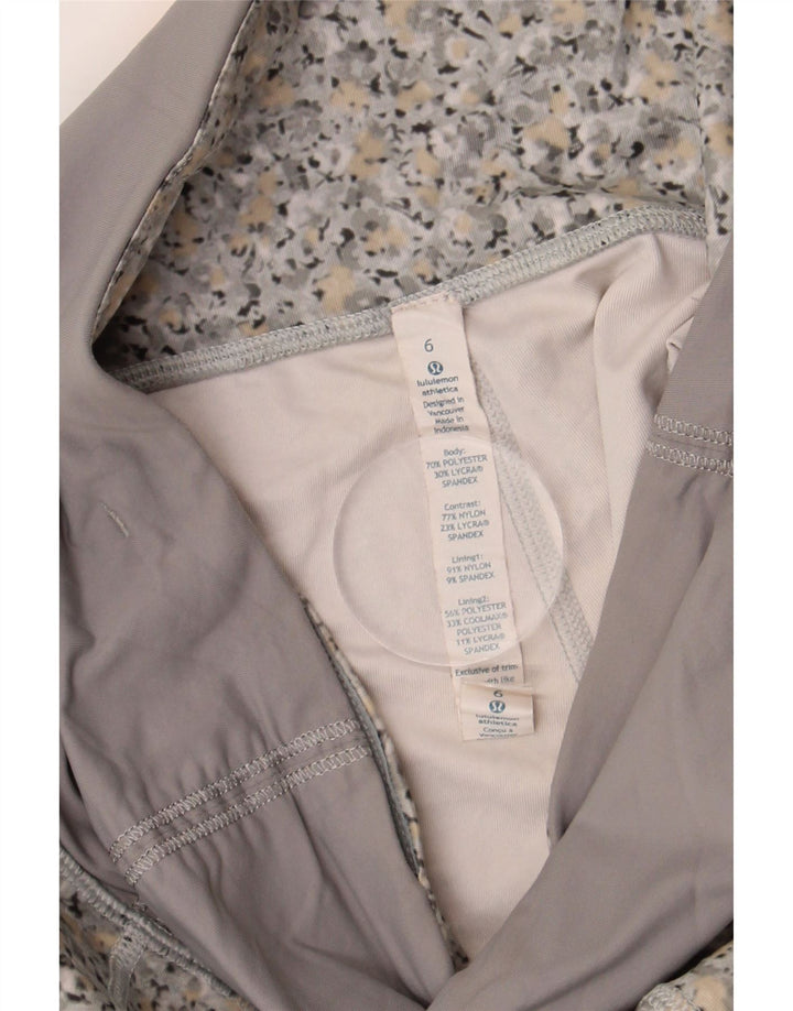 Lululemon Γυναικείο Crop κολάν US 6 Medium Grey Floral Polyester